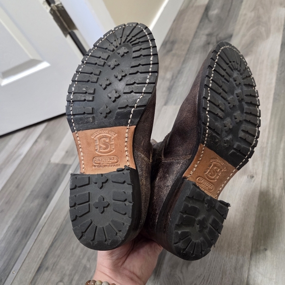 Sendra Distressed Brown Leather Engineer Boots Goodyear Welt Made in Spain - Picture 9 of 13